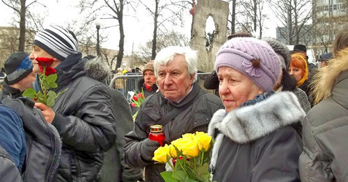 Панихида по Борису Немцову. Москва, 1 марта 2015 г. Фото корреспондента "Кавказского узла"