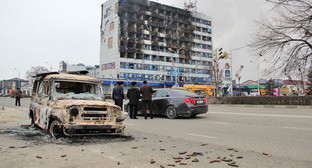 Дом Печати в Грозном после ликвидации боевиков. 4 декабря, 2014 год. Фото Магомеда Магомедова для "Кавказского узла"