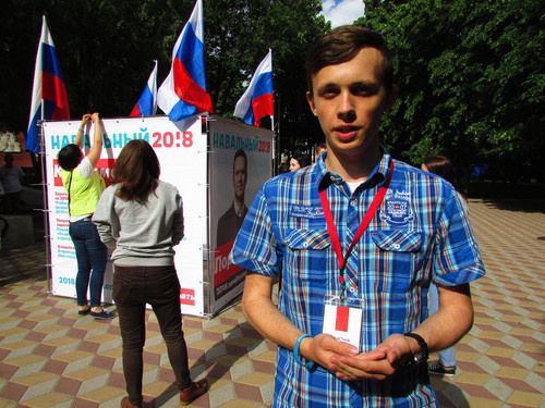 Волонтер Вадим Кобзев. Ростов-на-Дону, 16 июня 2017 года. Фото Вячеслава Ященко для "Кавказского узла"