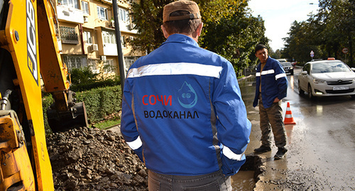 Работники "Сочиводоканала". Фото Светланы Кравченко для "Кавказского узла"