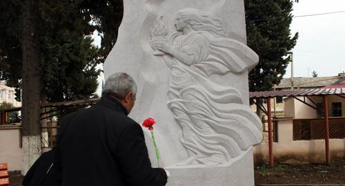 Открытие сквер и памятник без вести пропавшим в карабахского конфликта при содействии миссии Красного Креста. Мартакертский район Нагорного Карабаха. 16 марта 2018 год. Фото Алвард Григорян для "Кавказского узла"