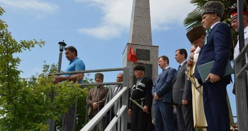 Траурный митинг в ауле Большой Кичмай, 21 мая 2018 год. Фото: Аскер Сохт для "Кавказского узла"