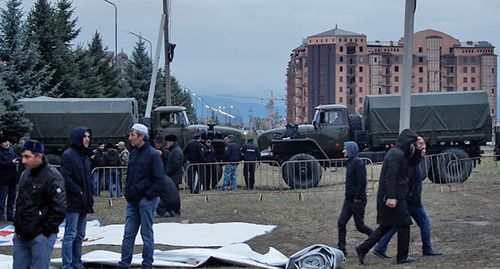 Участники акции протеста в Магасе. Октябрь 2018 г. Фото: REUTERS/Maxim Shemetov