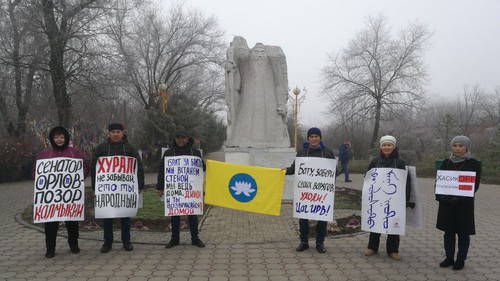 Пикеты в Элисте 12 декабря 2019 года. Фото Алены Садовской для "Кавказского узла"