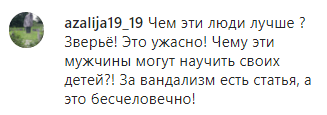 Скриншот комментария к сообщению МВД о самосуде в Джемикенте, https://www.instagram.com/p/B9mAbODKOTp/