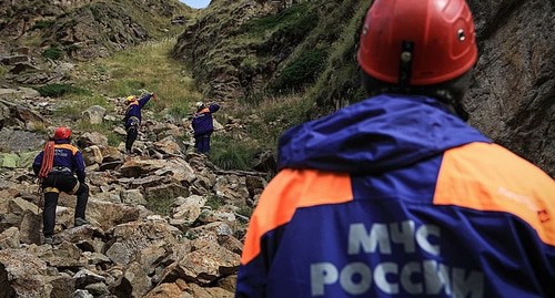 Спасатели  в горах Кабардино-Балкарии Фото: ГУ МЧС по КБР

