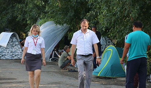 Лагерь граждан Узбекистана в Ростове-на-Дону. Фото: Вячеслав Прудников для "Кавказского узла".