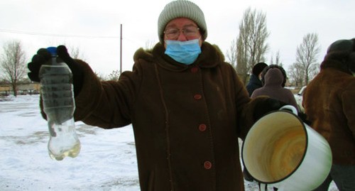 Наталья Ольховик во время схода. Фото Вячеслава Ященко для "Кавказского узла"