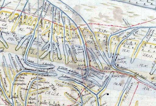 Гюльденштедт (1771-1772?). «Mappa fundamentalis partem Caucasi…» (фрагмент) - https://gallica.bnf.fr/ark:/12148/btv1b53032903k/f1.zoom.r=Caucase.langEN