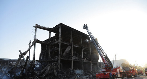 Последствия взрыва в "Сурмалу". Фото: http://www.mes.am/hy/accidents/item/2022/08/24/0930