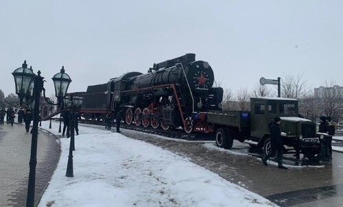 Мемориальный комплекс в Назрани, где проходил траурный митинг. 23.02.23. Фото Анжелы Матиевой.