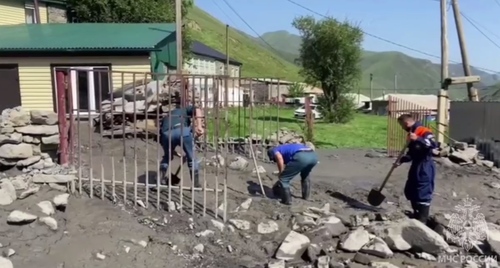 Последствия схода селя в Алчунибе. Кадр видео МЧС https://t.me/mchs_official/10469