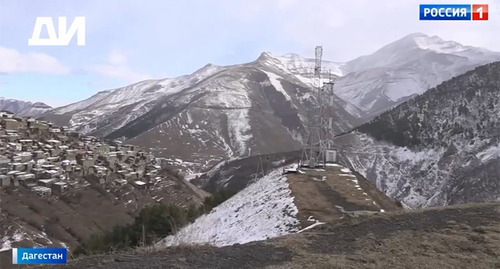 Вышка связи в Цунтинском районе. Кадр из видео https://www.instagram.com/p/C0i4Xz7I1oo/ (деятельность компании Meta (владеет Facebook, Instagram и WhatsApp) запрещена в России)