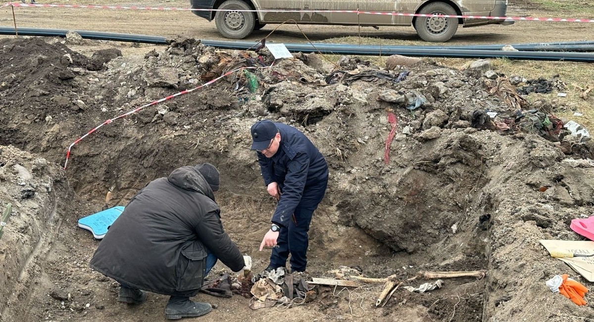 Место массового захоронения в Ходжалы. Фото Генпрокуратуры Азербайджана https://genprosecutor.gov.az/az/post/7329