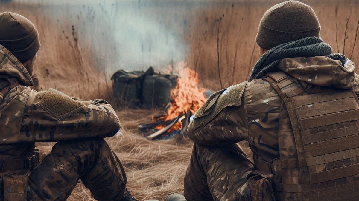 Военные на СВО. Иллюстрация создана «Кавказским узлом» с помощью ИИ в программе Photoshop